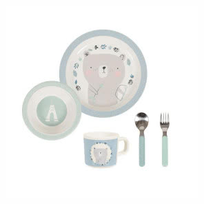 Komplet z melaminy Adventure Blue (5 elementów), Little Dutch, FABRYKA WAFELKÓW, 109 zł