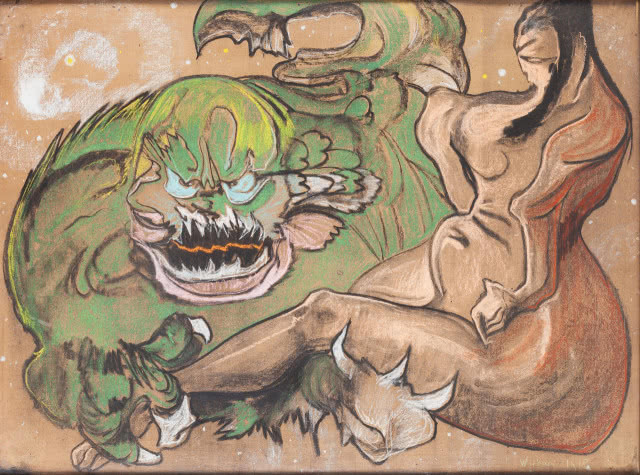 potwor z kolorze zielonym