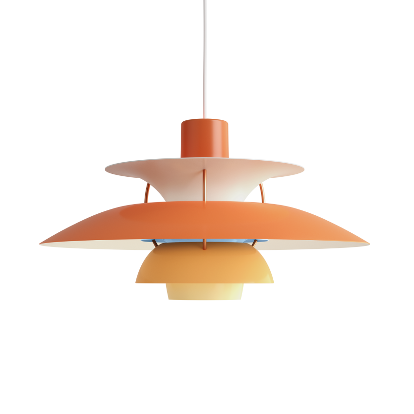 Lampa wisząca z aluminium
i szkła PH 5, Louis...