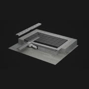 Przekrój płyty prysznicowej Radaway z kratką...