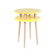 Żółty okrągły stolik kawowy Ragaba, wysokość...