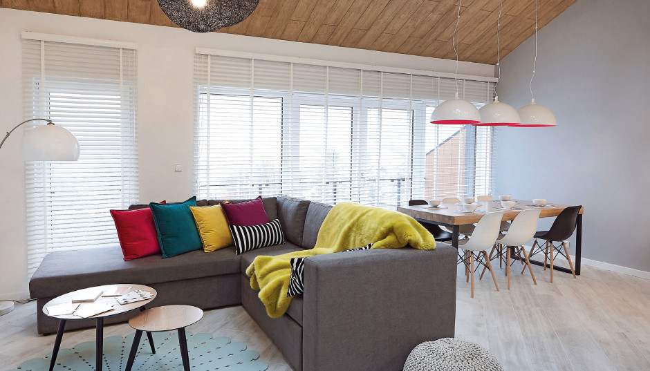 Dwupoziomowy apartament rodziny zakochanej w narciarstwie