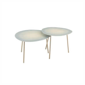 Stoliki kawowe, 2 szt., jasnoniebieskie, J-Line, SF MEBLE, 1299 zł