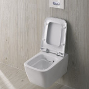 Bezkołnierzowa miska WC jest estetyczna,...