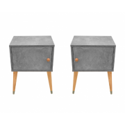 Półka Cube, podłużna, betonowa, zestaw 2 szt,...