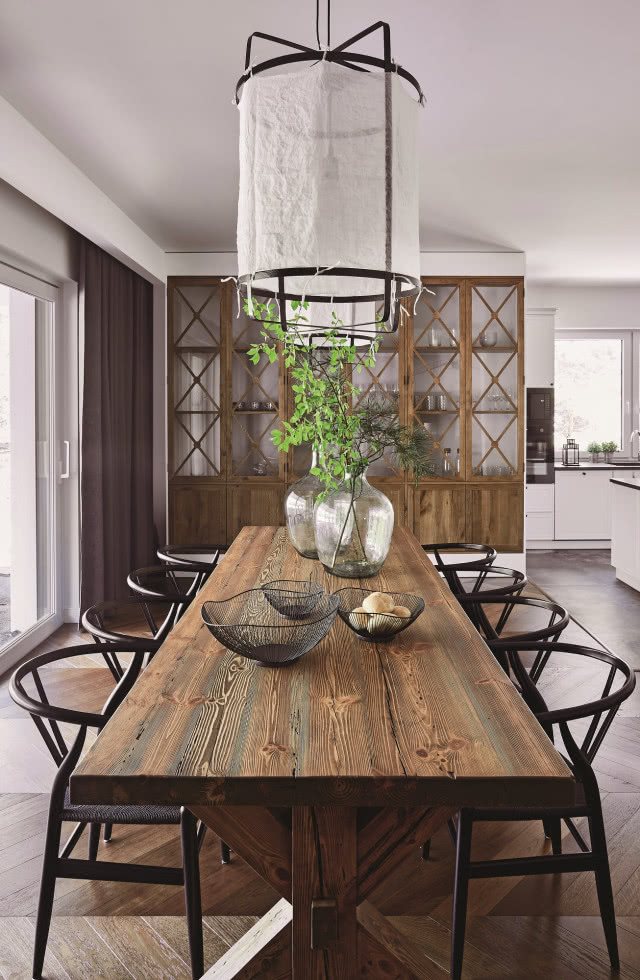 Jadalnia w stylu modern rustic