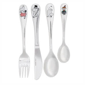 Sztućce dziecięce Muminki w zestawie 4 el., FABRYKA FORM, 174 zł