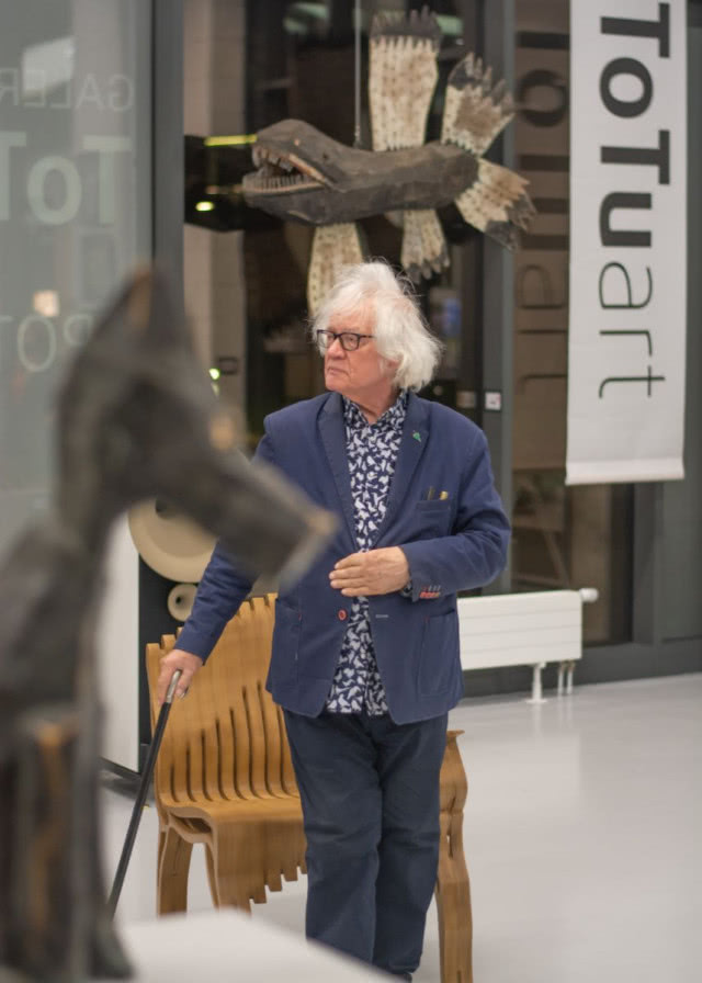 Na zdjęciu artysta Józef Wilkoń