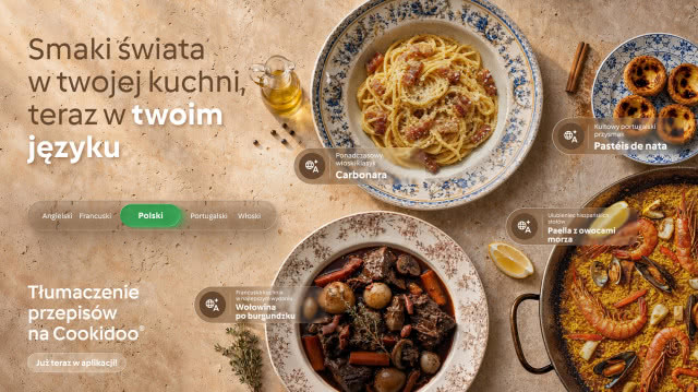 Tłumaczenie przepisów w Cookidoo na język polski – carbonara, paella, wołowina po burgundzku i portugalskie pastéis de nata.
