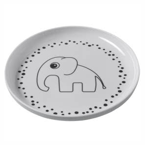 Talerz okrągły Dots Ø20,5 cm szaro-biały, SF MEBLE, 34 zł