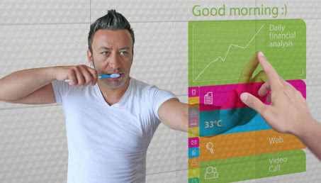 Pilkington MirroView™ - lustro z nośnikiem informacji