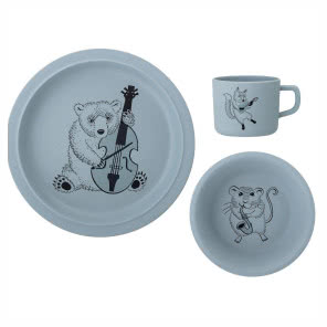 Zestaw śniadaniowy Joan (3 set) niebieski, BLOOMINGVILLE, 87 zł