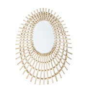 Lustro rattanowe Oko, naturalne, BOHO SWING, 329...