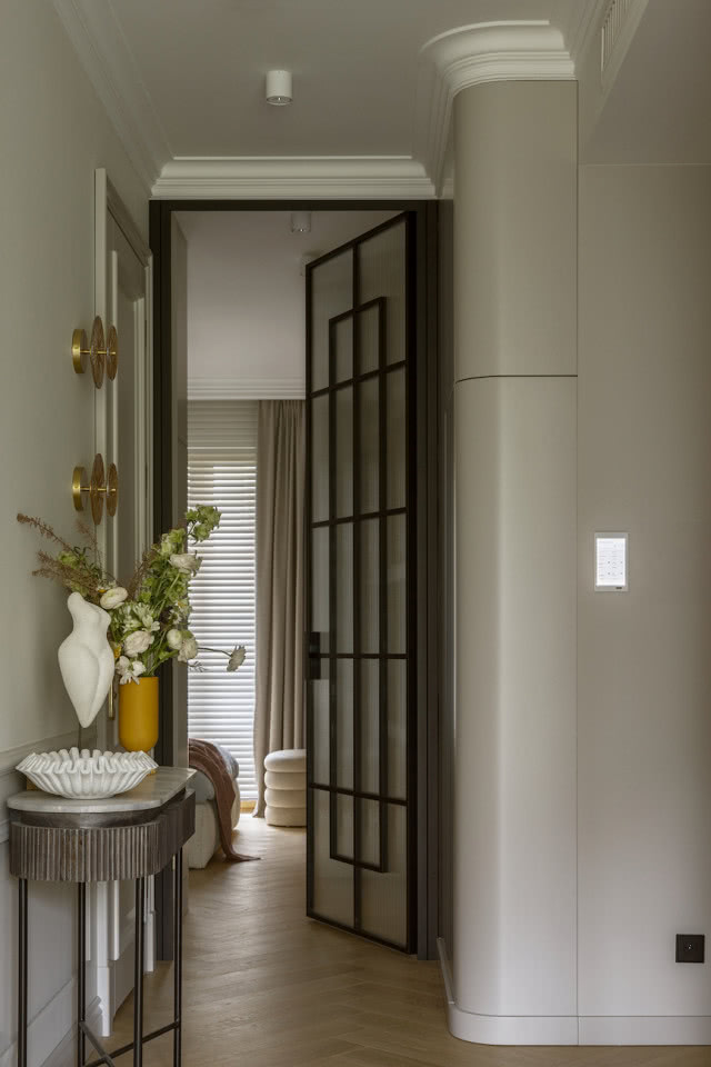 szklane drzwi do sypialni