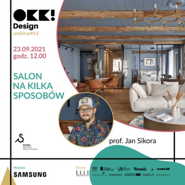 Salon - jedno pomieszczenie, wiele funkcji. Bezpłatny webinar OKK! design