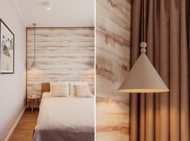 beżowa sypialnia w stonowanych barwach