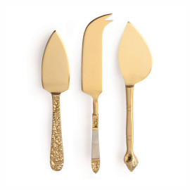 Pięknie zdobiony
zestaw noży do sera marki
HKliving,
dutchhouse.pl
159,99 zł