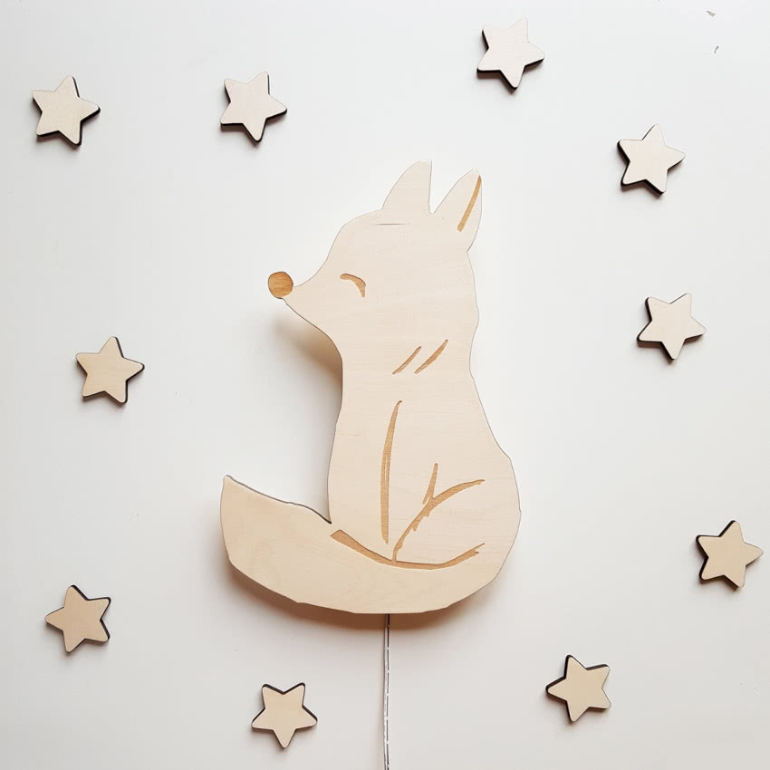 Drewniana lampka nocna Lisek, DREAM WOODS, 179 zł