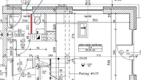 Salon z kuchnią w domu