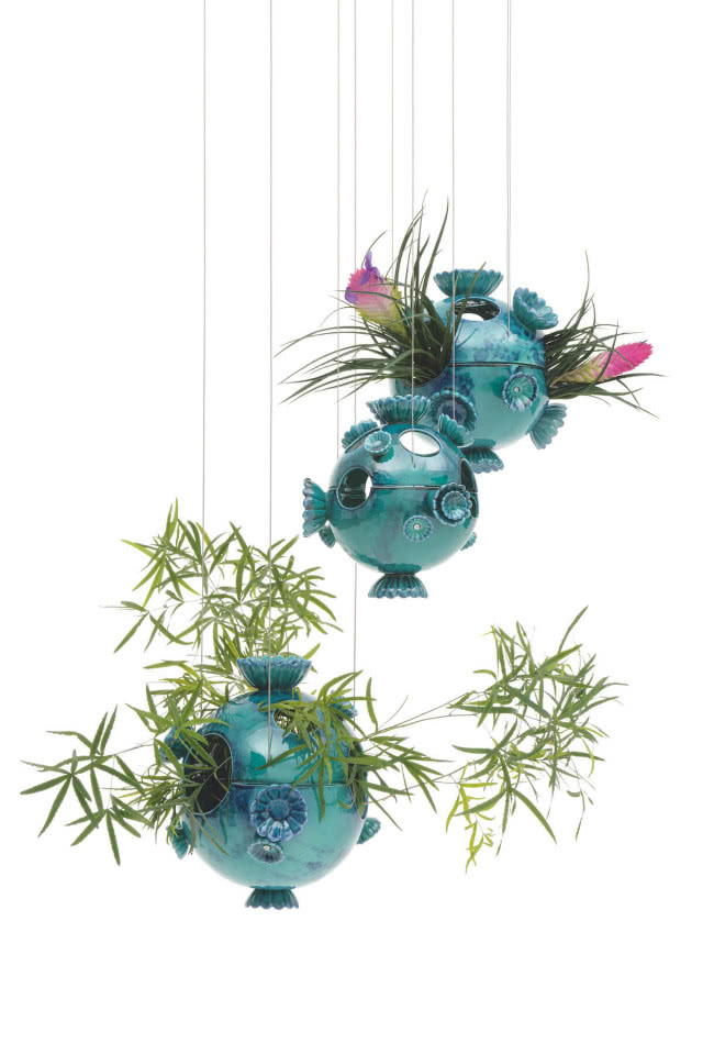 wiszące wazony Marimo