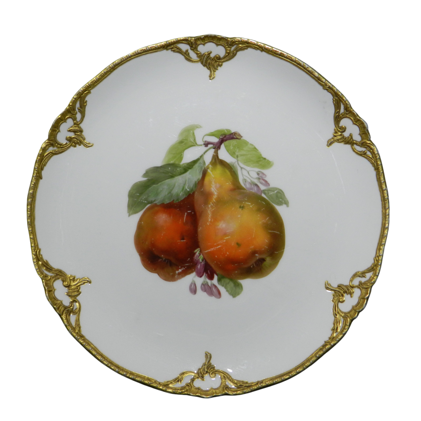 Talerz
ozdobny z gruszkami, KMP Berlin, 1913,...