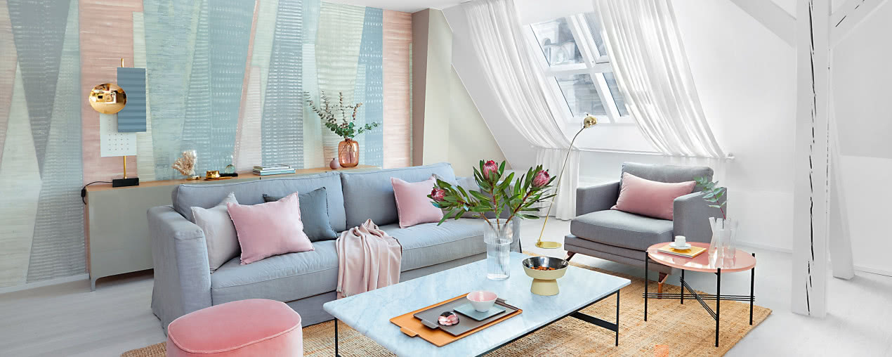 Pastelowe mieszkanie mężczyzny