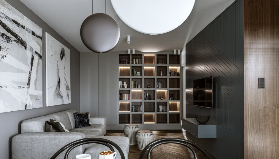 Mieszkanie w stonowanych barwach na warszawskim Mokotowie