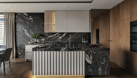 Modern classic z panoramą Warszawy - apartament został połączony z dwóch mieszkań!