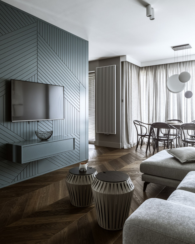 Mieszkanie w stonowanych barwach na warszawskim Mokotowie