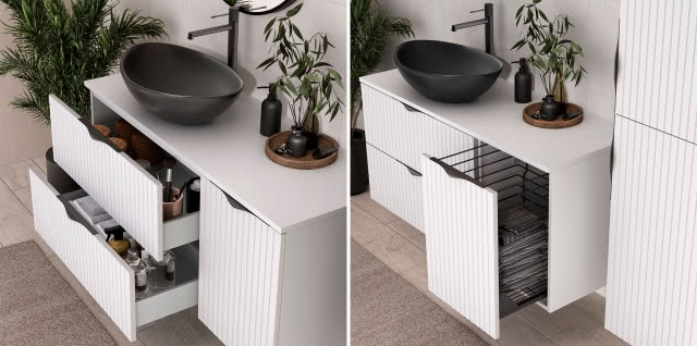 Kolekcja funkcjonalnych mebli łazienkowych TIRSO Cersanit