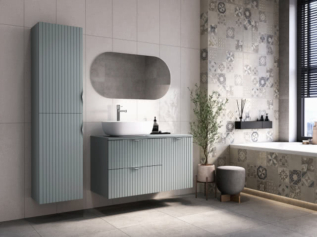 Kolekcja mebli łazienkowych TIRSO Cersanit w kolorze fiord