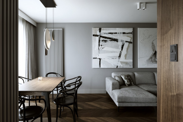 Mieszkanie w stonowanych barwach na warszawskim Mokotowie