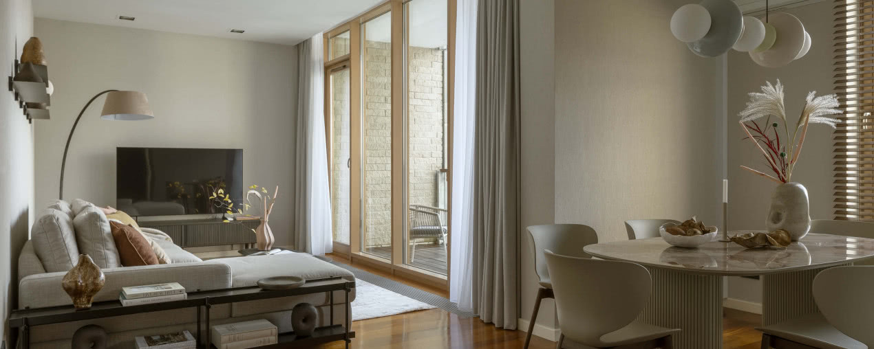 Mieszkanie jak z Pinteresta. Kojące wnętrza w beżowym odcieniu