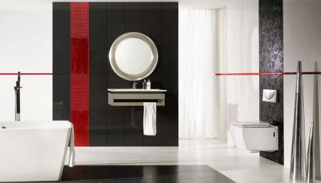 Postaw na kolor i wzór w łazience!