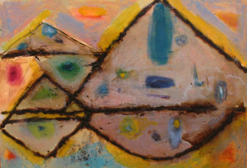 Albertyna Kacalak, "Dwie góry", 2012 r., olej,...