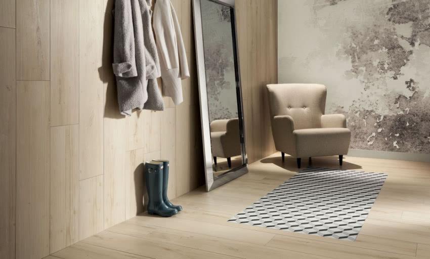 Aranżacja marka Korzilius płytki Wood Craft...