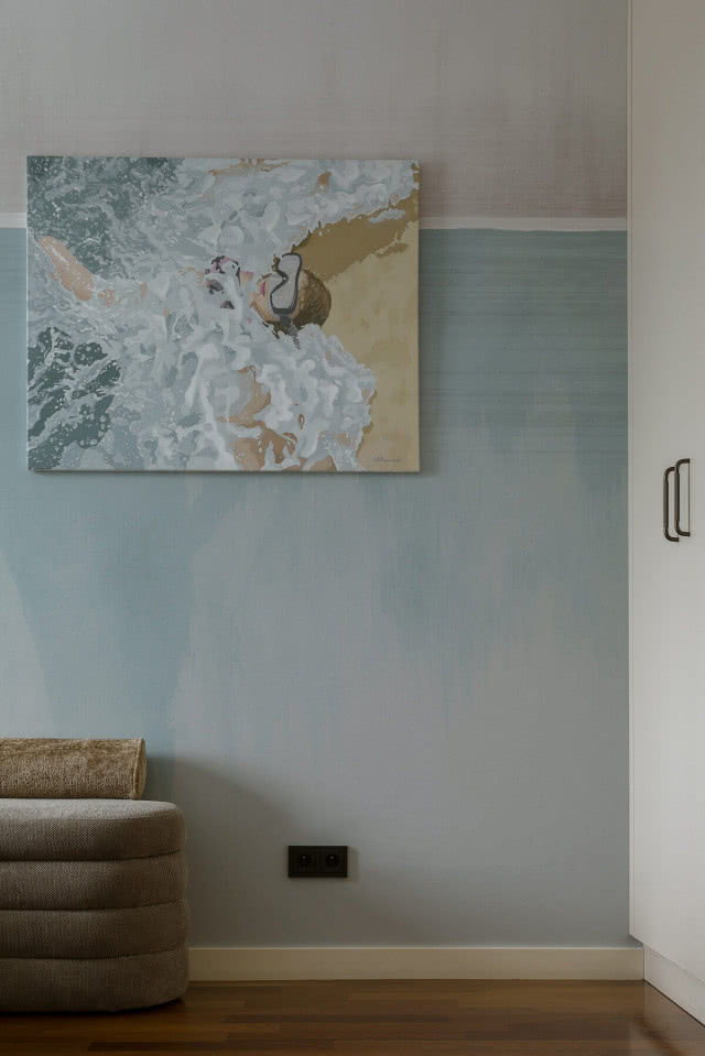 pastelowe ściany w sypialni