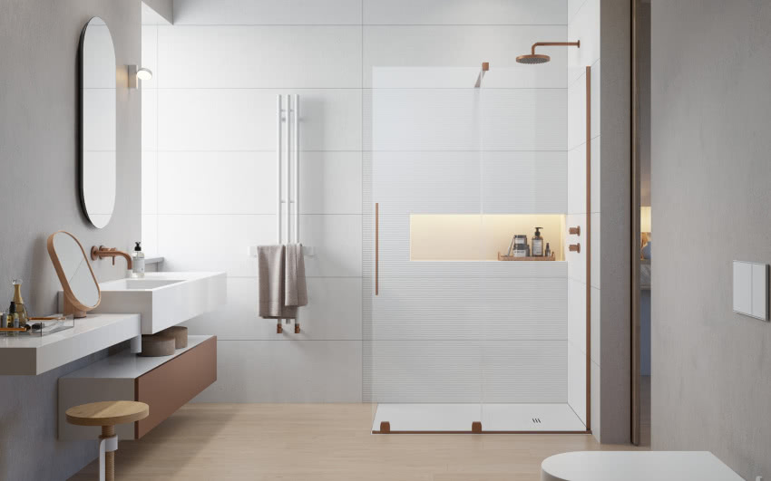 Radaway, Furo Brushed Copper Walk-in