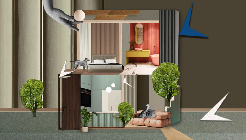 Design jak kolaż. Prace ilustratorki Anny Glik w nowej komunikacji galerii wnętrz Home Concept