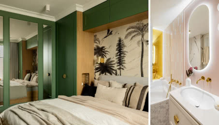 Kolorowe mieszkanie na wrocławskim Ołbinie. Właściciele zdecydowali się na osobne łazienki!