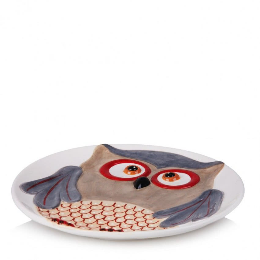 Patera Owl, ceramika, śr. 27 cm, HOME & YOU - 49...