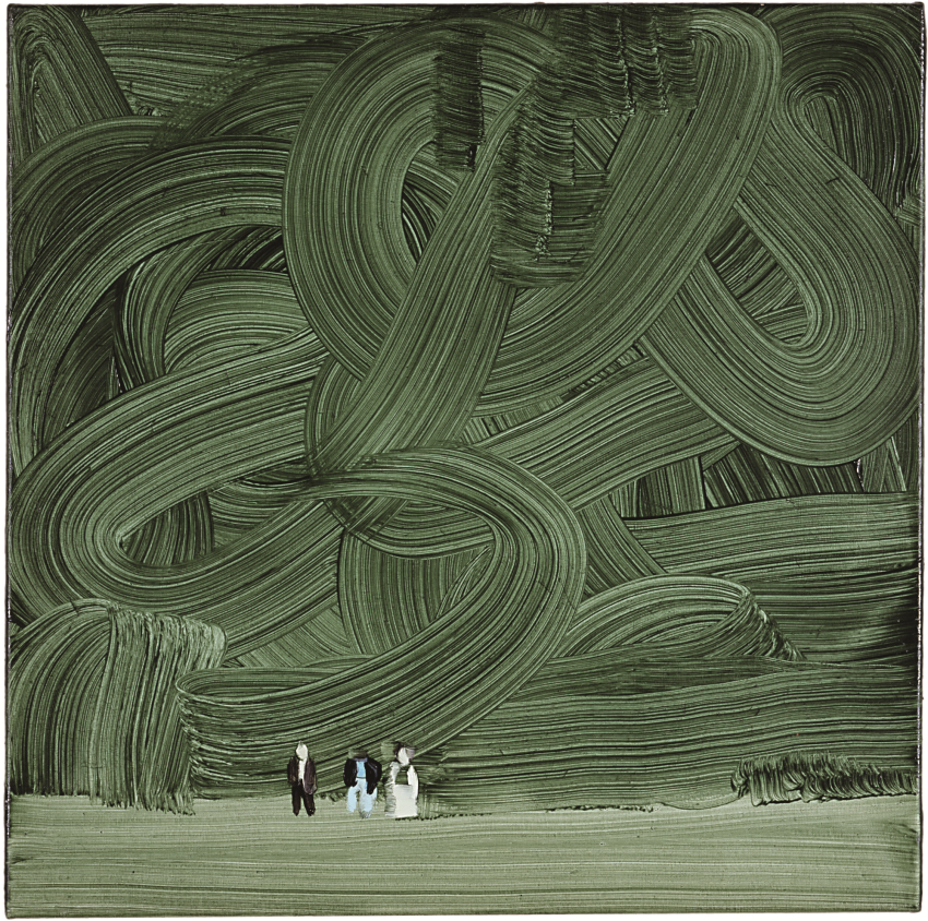 Wilhelm Sasnal, „Shoah (Las)”, 2003, olej na...