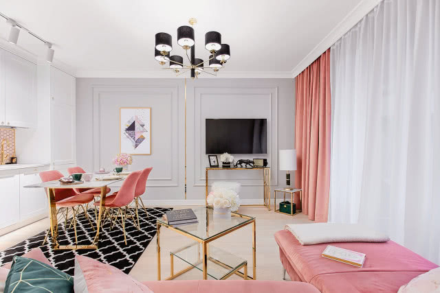 Salon w stylu glamour