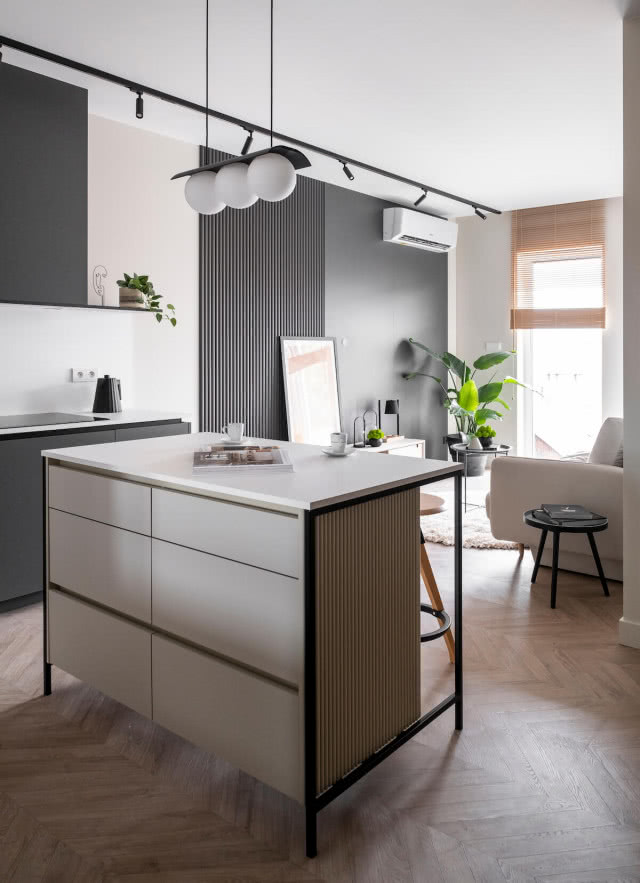 wyspa kuchenna w kawalerce