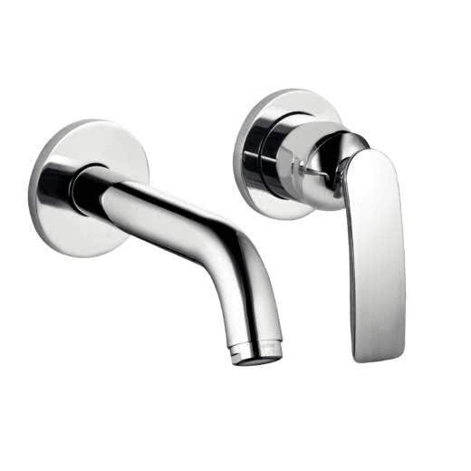 Bateria umywalkowa ścienna dwuotworowa z...