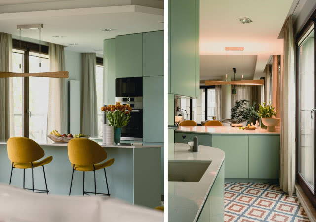 zielona kuchnia z gorsecikami