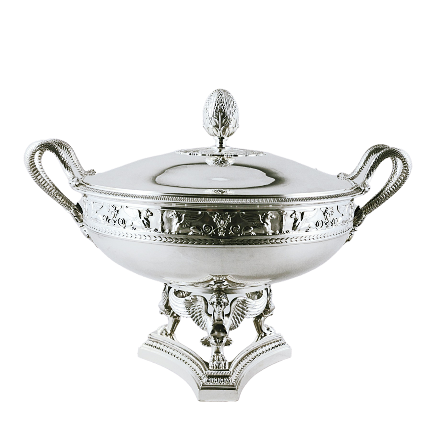 Waza do zupy, Paryż, 1 poł. XX wieku srebro...