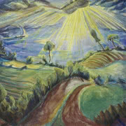 Erich Heckel, "Autoportret przy sztalugach"....