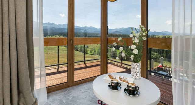 hotel Kopieniec z panoramą na Tatry