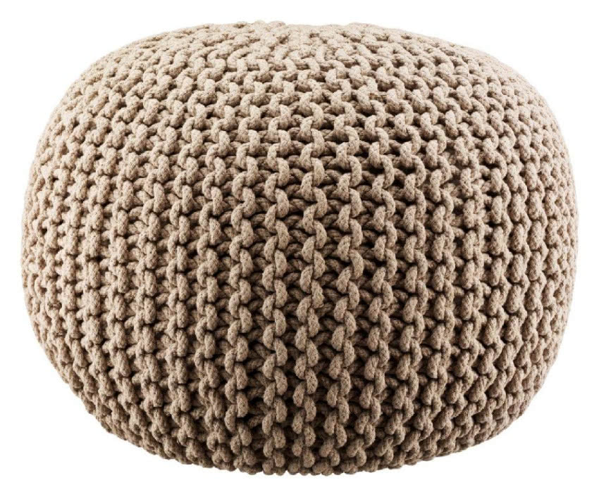 Puf Lob Design z szydełkowanym pokrowcem, wys....